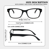 KERECSEN 5 Pack Rectangle Blue Light Blocking Computer Glasses Unisex FLG017 - kerecsen